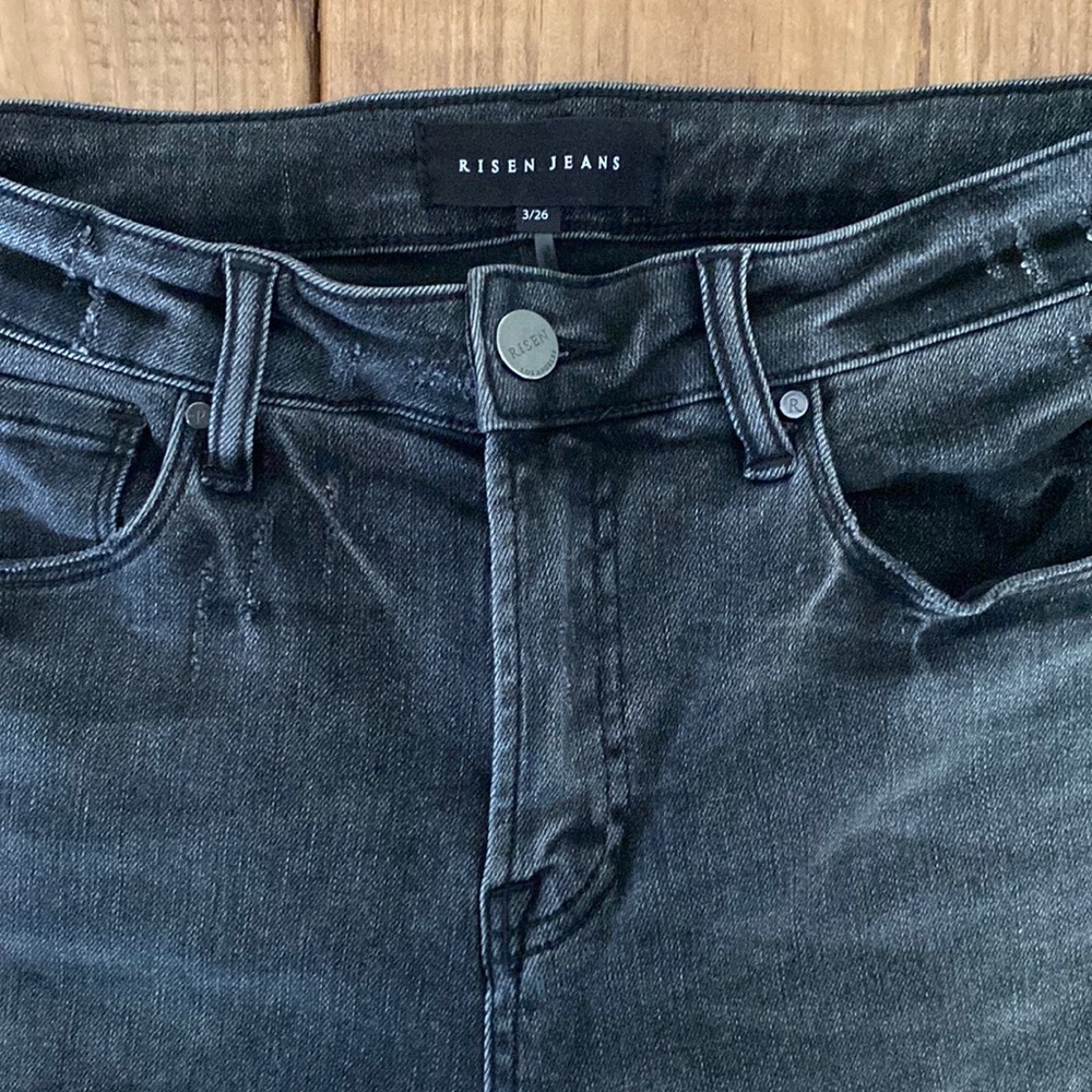 Distressed black Risen jeans